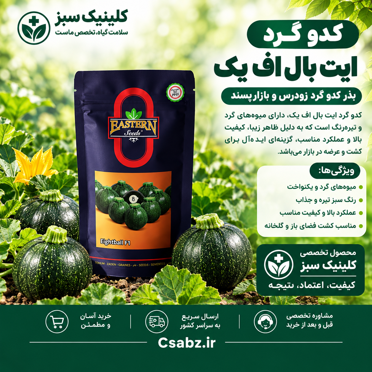 کدو گرد  ایت بال اف یک