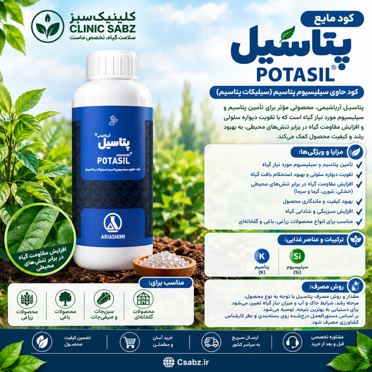 پتاسیل(سیلیکات پتاسیم) آریا شیمی